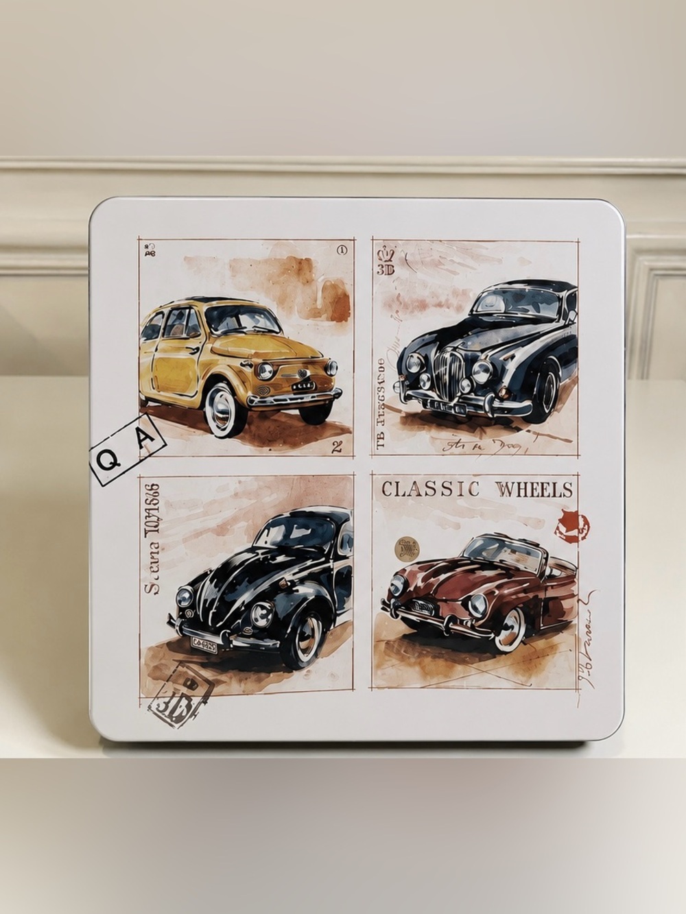 Classic Cars Tin Wall Decor Metal Vintage Automobile Sign